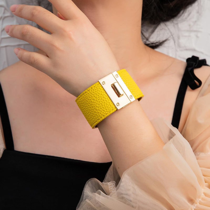 Rantanto Braid Leather Wrap Bracelet Trendy Stackable Crystal Cuff Boho Gold Heart Bracelet Jewelry Gift For Women - Image 2